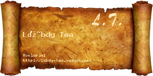 Lábdy Tea névjegykártya