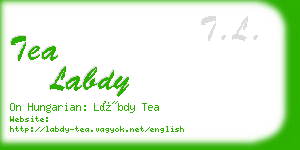tea labdy business card